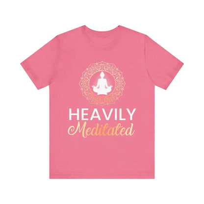 Heavily Meditated Unisex Jersey Short Sleeve Tee - Charity Pink / S - T-Shirt