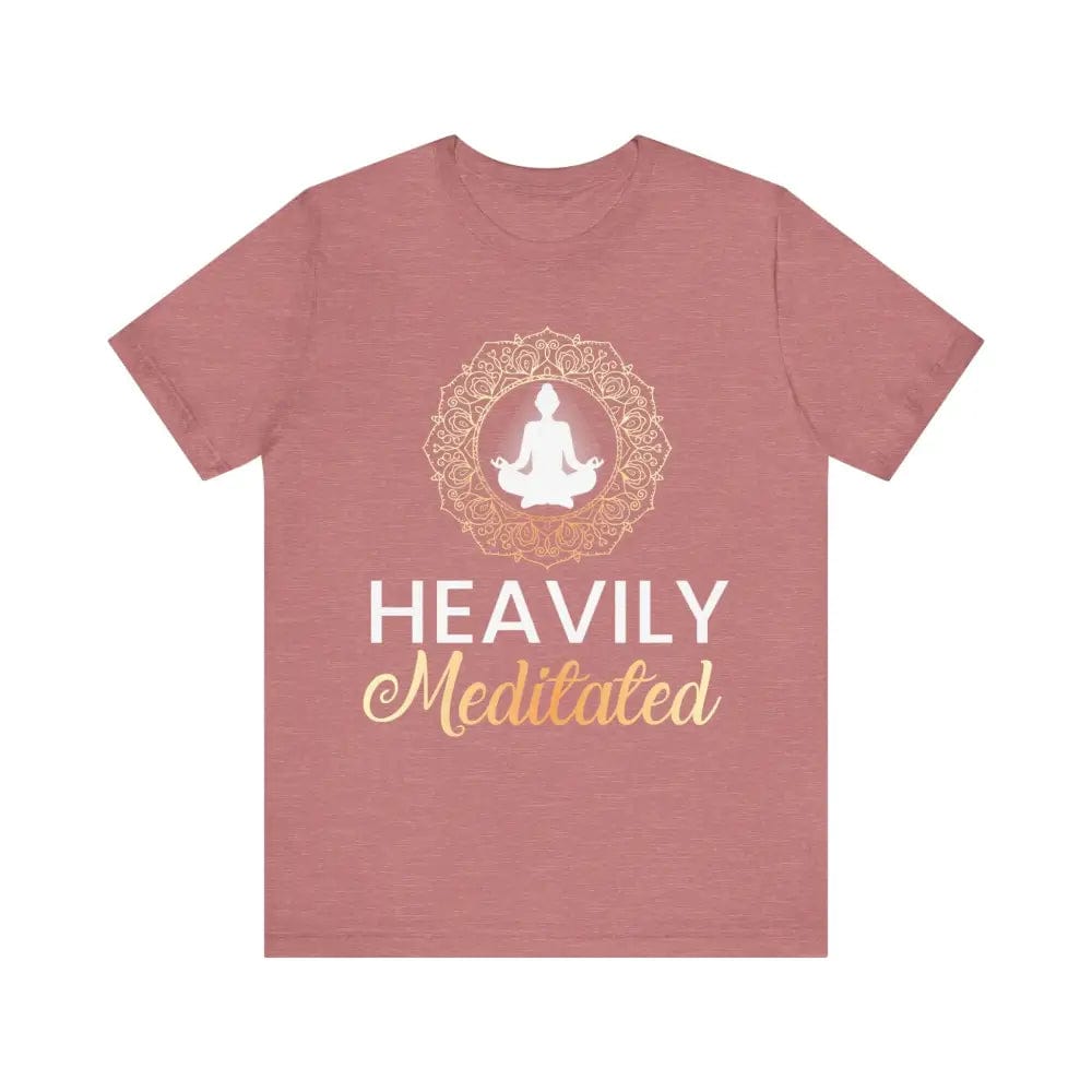 Heavily Meditated Unisex Jersey Short Sleeve Tee - Heather Mauve / S - T-Shirt