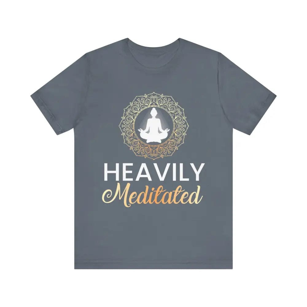 Heavily Meditated Unisex Jersey Short Sleeve Tee - Steel Blue / S - T-Shirt