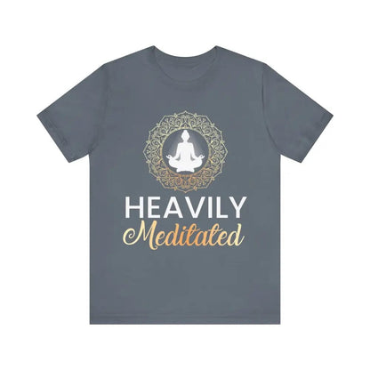 Heavily Meditated Unisex Jersey Short Sleeve Tee - Steel Blue / S - T-Shirt