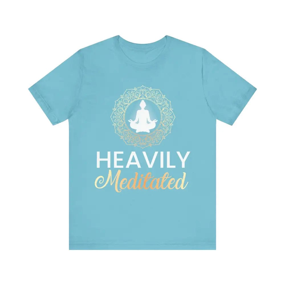 Heavily Meditated Unisex Jersey Short Sleeve Tee - Turquoise / S - T-Shirt