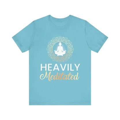 Heavily Meditated Unisex Jersey Short Sleeve Tee - Turquoise / S - T-Shirt