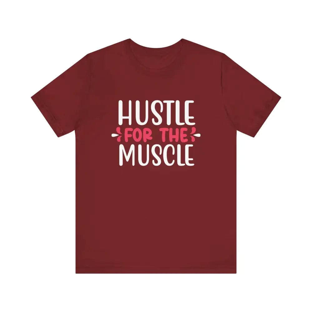 Hustle for the Muscle Unisex Jersey Short Sleeve Yoga Tee - Cardinal / S - T-Shirt