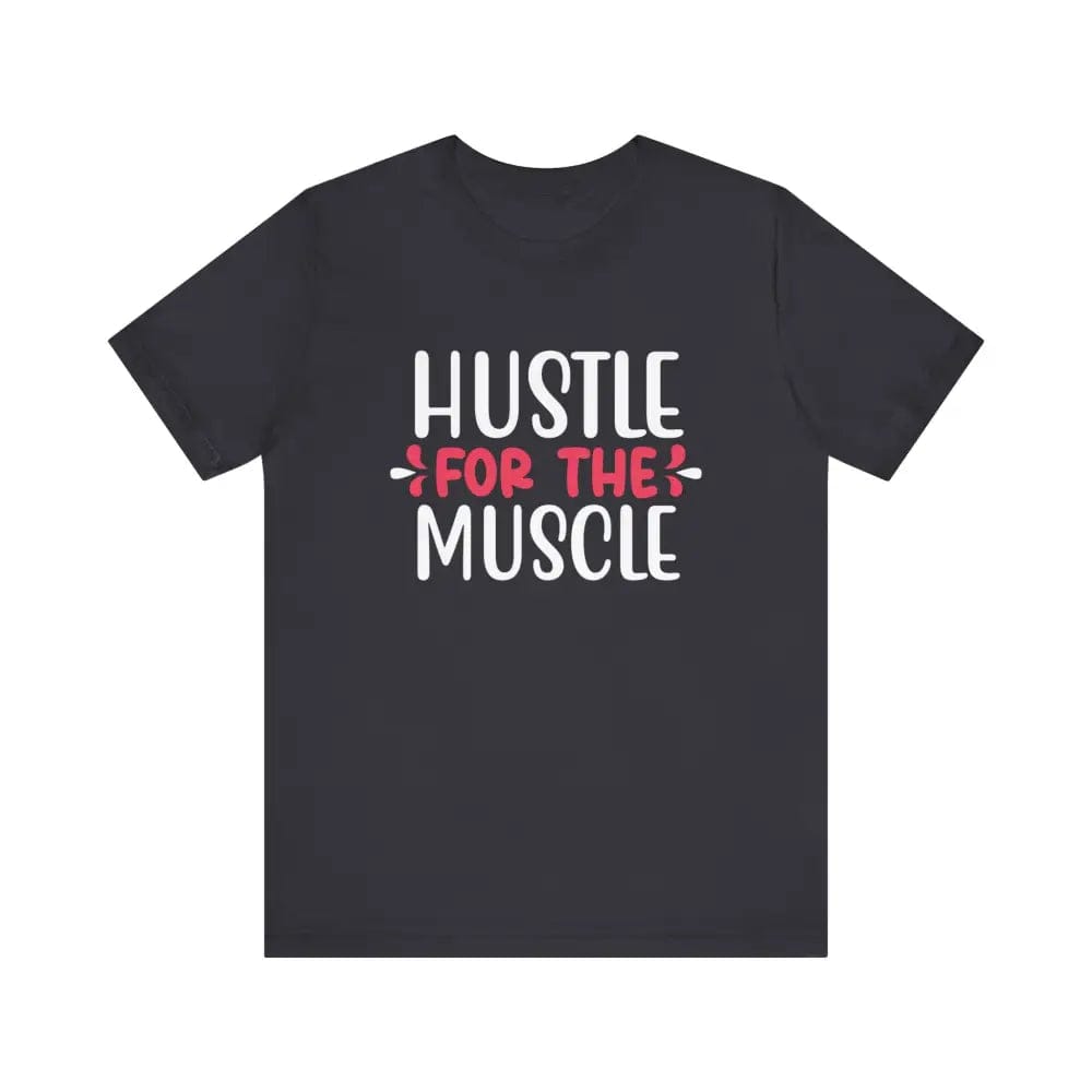 Hustle for the Muscle Unisex Jersey Short Sleeve Yoga Tee - Dark Grey / S - T-Shirt