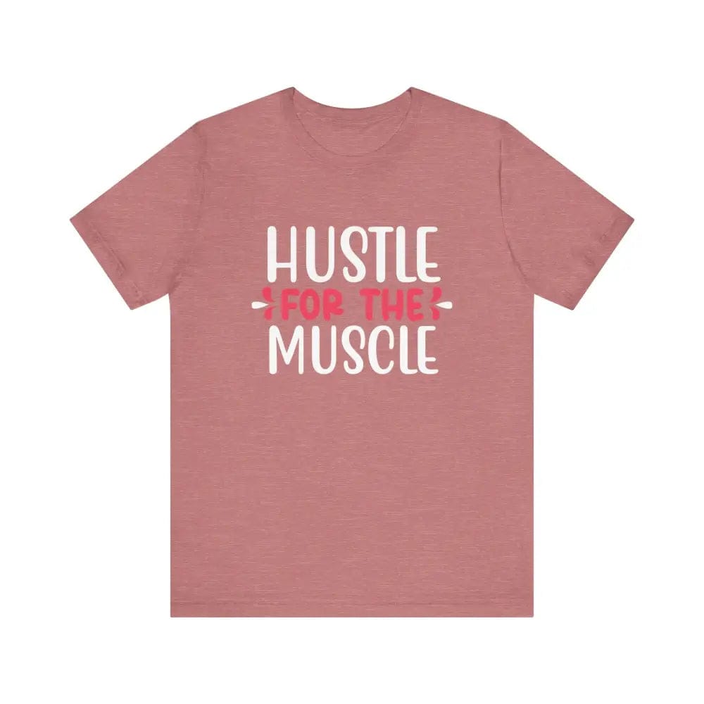 Hustle for the Muscle Unisex Jersey Short Sleeve Yoga Tee - Heather Mauve / S - T-Shirt