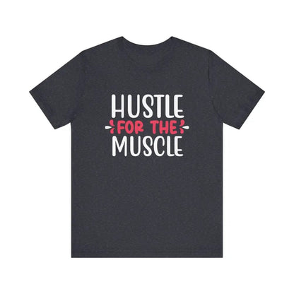 Hustle for the Muscle Unisex Jersey Short Sleeve Yoga Tee - Heather Navy / S - T-Shirt