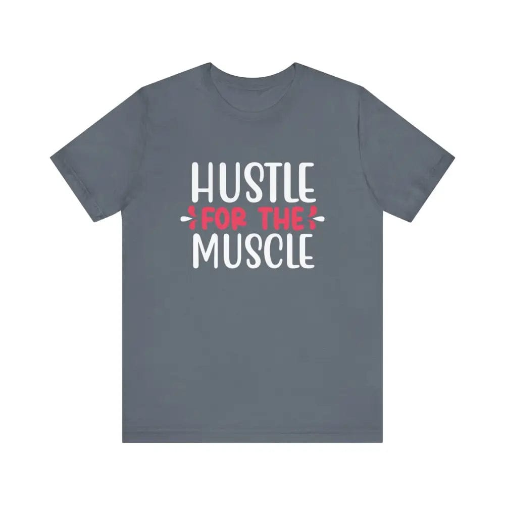 Hustle for the Muscle Unisex Jersey Short Sleeve Yoga Tee - Steel Blue / S - T-Shirt