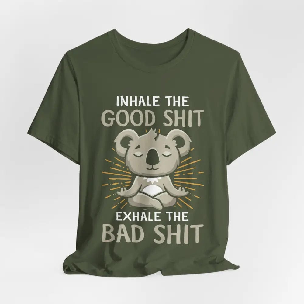 Inhale the Good Exhale the Bad Unisex Jersey Short Sleeve Yoga Tee - T-Shirt