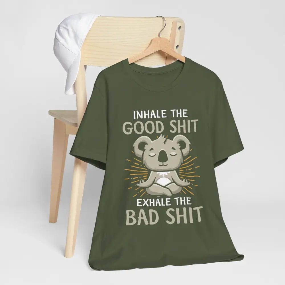 Inhale the Good Exhale the Bad Unisex Jersey Short Sleeve Yoga Tee - T-Shirt