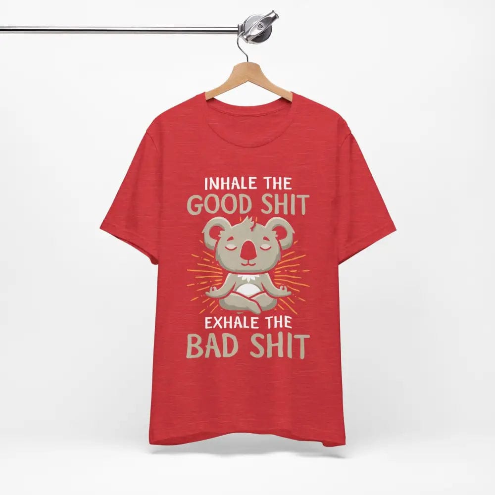 Inhale the Good Exhale the Bad Unisex Jersey Short Sleeve Yoga Tee - T-Shirt