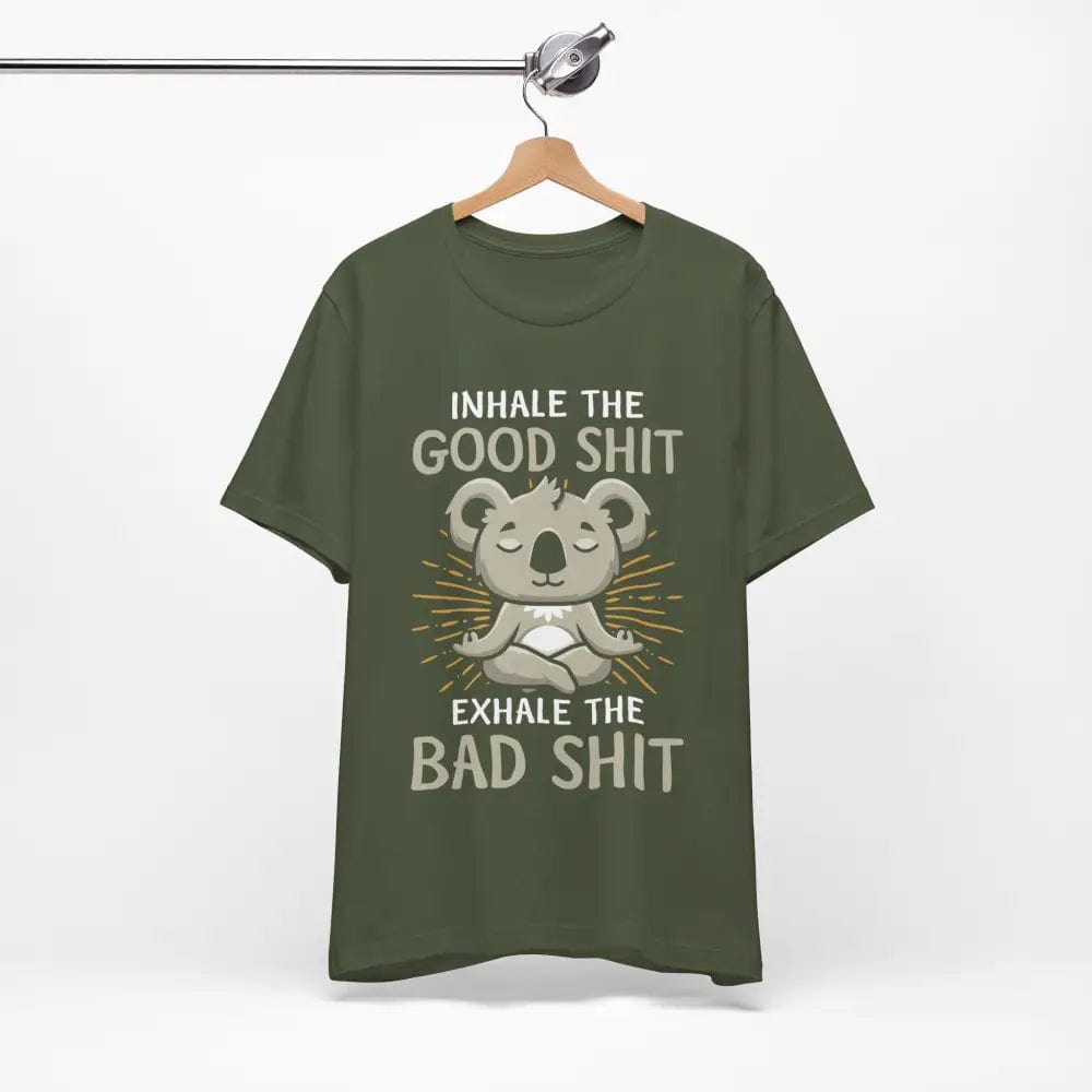 Inhale the Good Exhale the Bad Unisex Jersey Short Sleeve Yoga Tee - T-Shirt