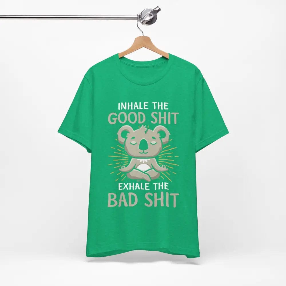 Inhale the Good Exhale the Bad Unisex Jersey Short Sleeve Yoga Tee - T-Shirt