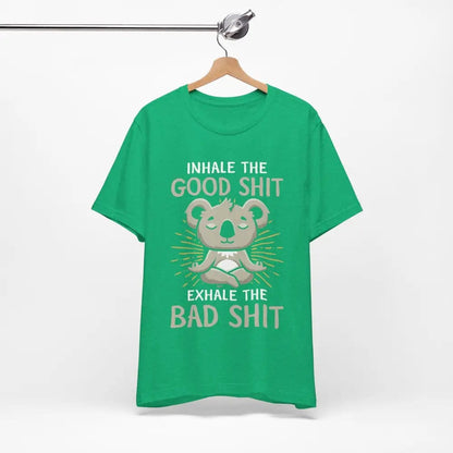 Inhale the Good Exhale the Bad Unisex Jersey Short Sleeve Yoga Tee - T-Shirt