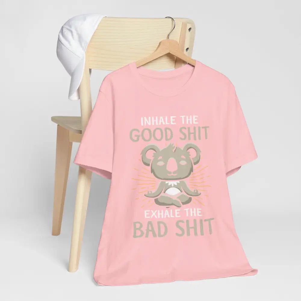 Inhale the Good Exhale the Bad Unisex Jersey Short Sleeve Yoga Tee - T-Shirt