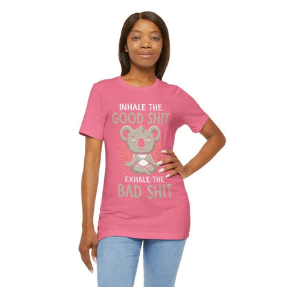 Inhale the Good Exhale the Bad Unisex Jersey Short Sleeve Yoga Tee - T-Shirt