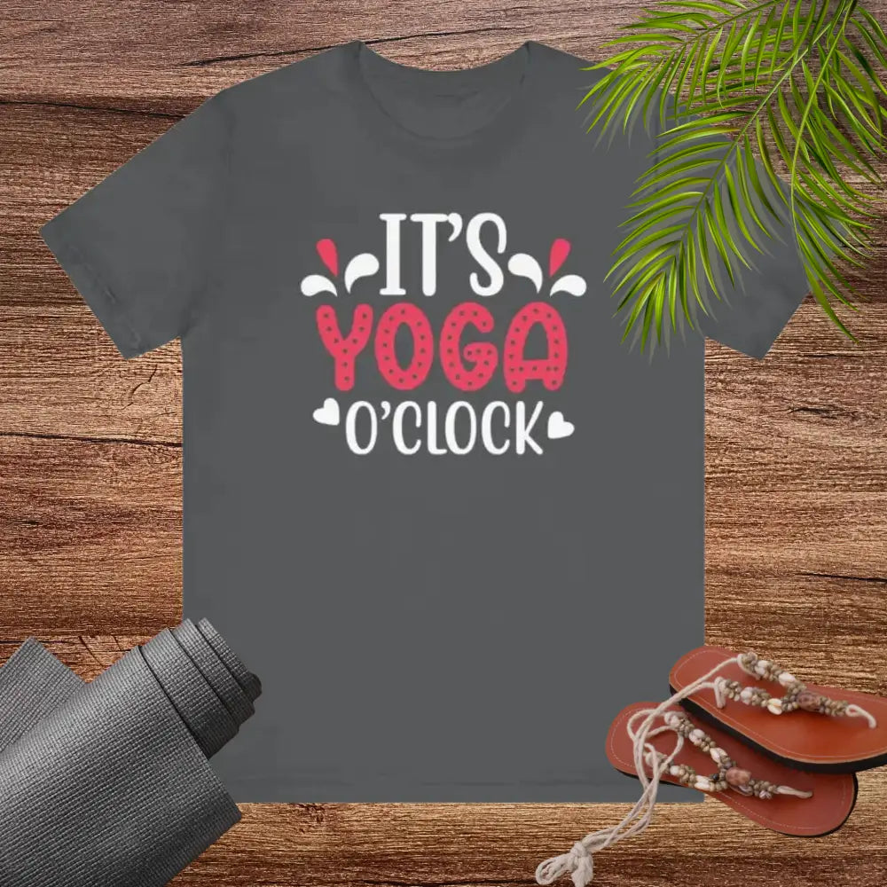 It’s Yoga O’Clock Funny Unisex Jersey Short Sleeve Yoga Tee - T-Shirt