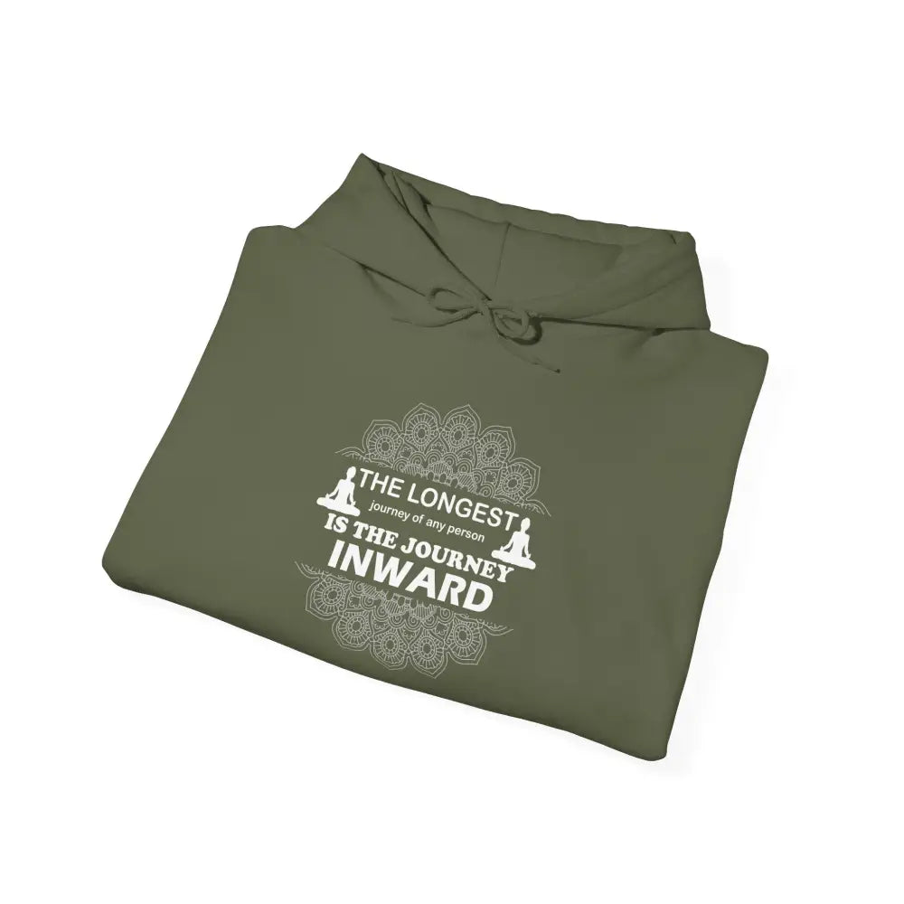 Journey Inward Hoodie — Inspirational Meditation Sweatshirt - S / Military Green - Hoodie