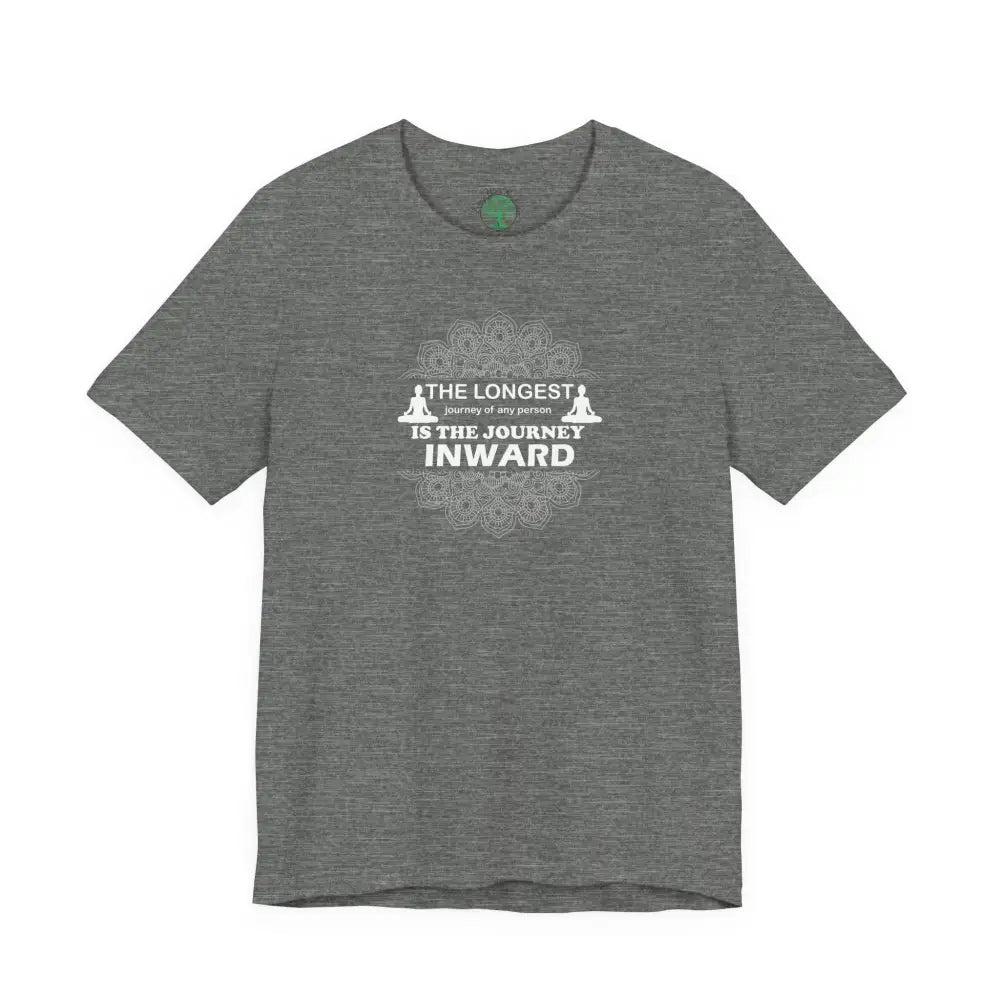 Journey Inward T-Shirt, Mindfulness Meditation Tee - Deep Heather / M - T-Shirt