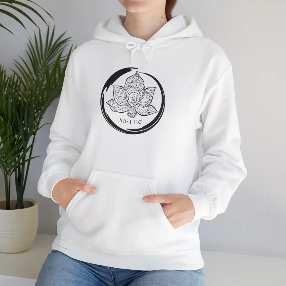 Just Be Heavy Blend Hooded Sweatshirt - White / S - Hoodie