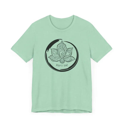 Just Be Unisex Jersey Short Sleeve Yoga Tee - Heather Mint / XS - T-Shirt