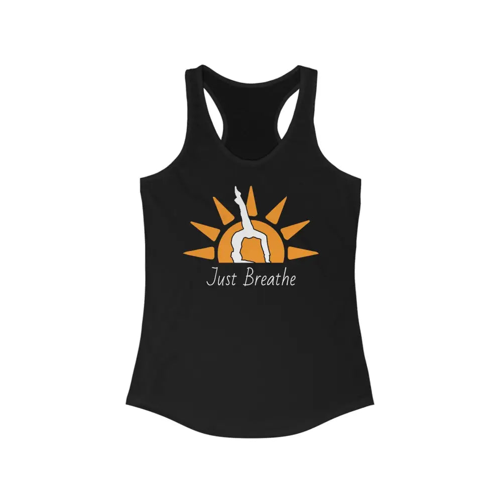 Just Breathe...Women’s Ideal Racerback Tank - Solid Black / XS - Tank Top