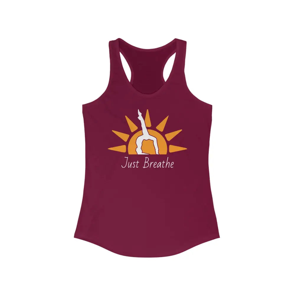 Just Breathe...Women’s Ideal Racerback Tank - Solid Cardinal Red / XS - Tank Top