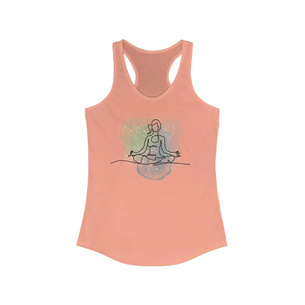 Lotus Pose Women’s Ideal Racerback Tank - S / Solid Light Orange - Tank Top