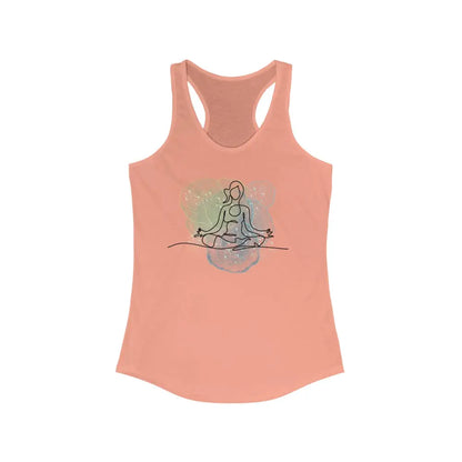 Lotus Pose Women’s Ideal Racerback Tank - S / Solid Light Orange - Tank Top