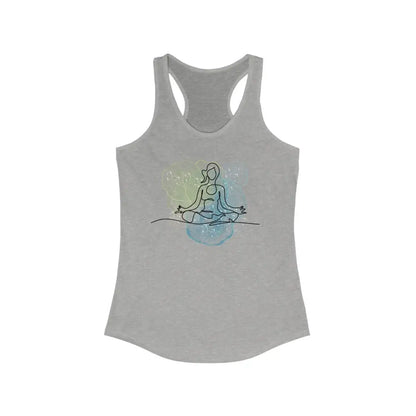 Lotus Pose Women’s Ideal Racerback Tank - XS / Heather Grey - Tank Top