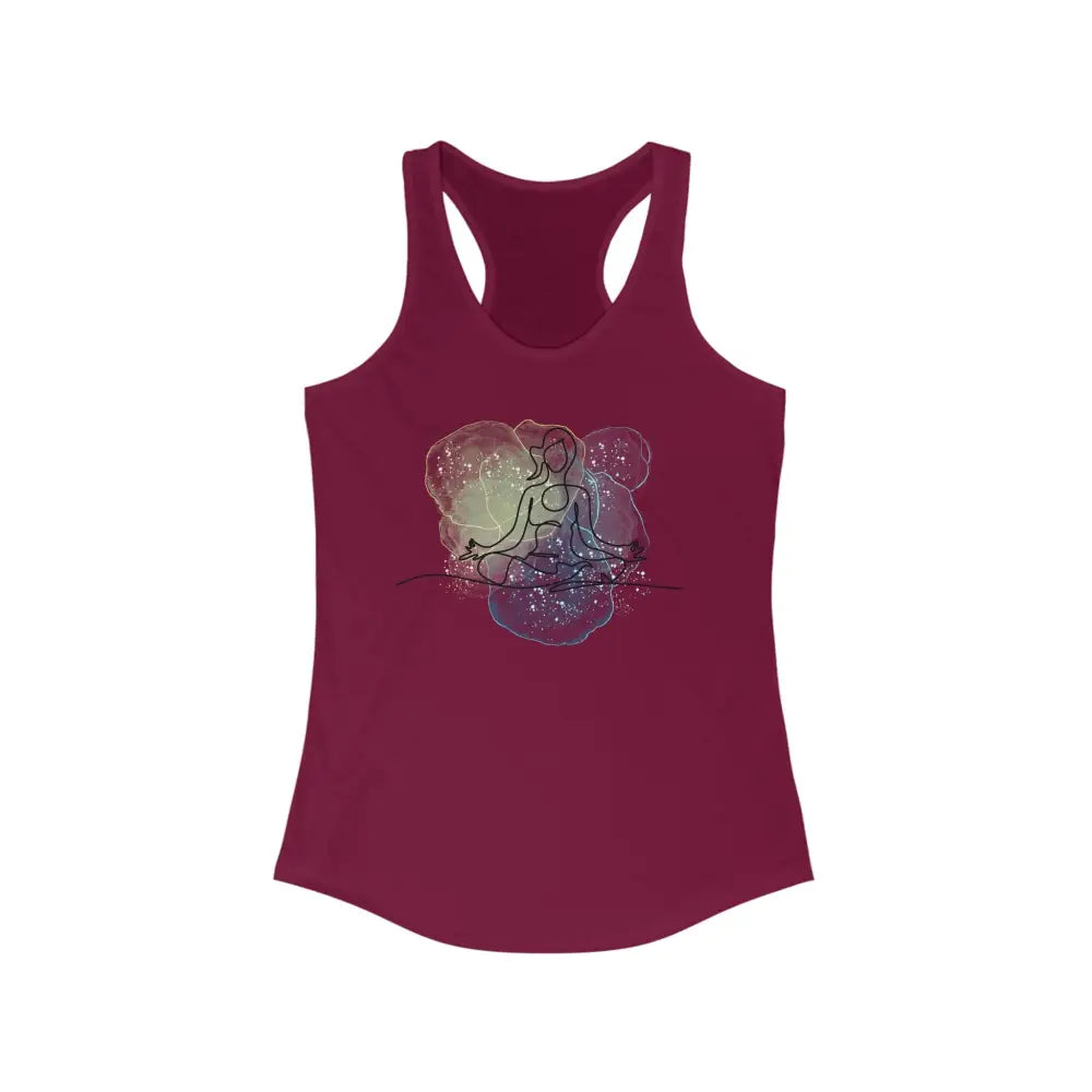 Lotus Pose Women’s Ideal Racerback Tank - XS / Solid Cardinal Red - Tank Top