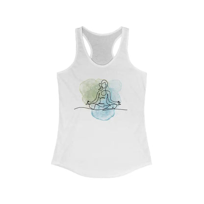 Lotus Pose Women’s Ideal Racerback Tank - XS / Solid White - Tank Top