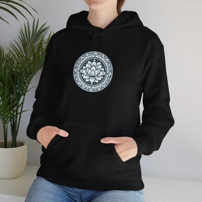 Mandala Heavy Blend™ Hooded Sweatshirt - Black / S - Hoodie