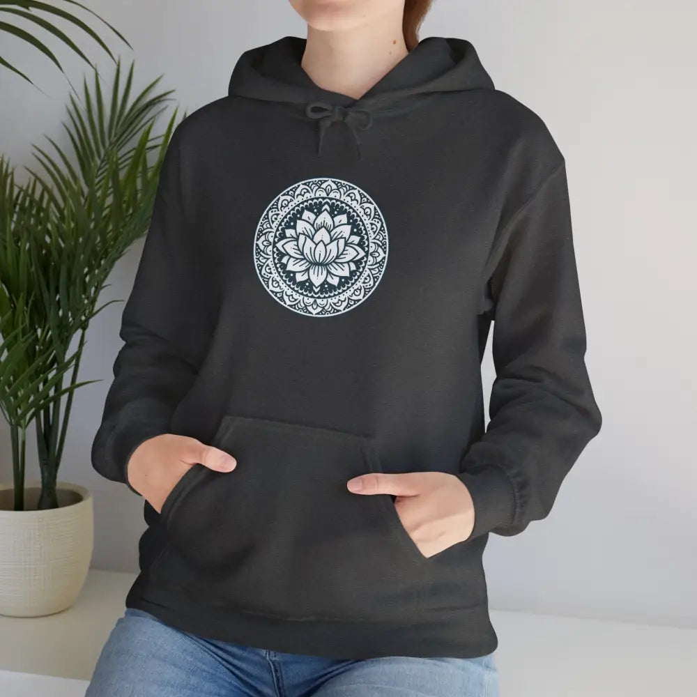 Mandala Heavy Blend™ Hooded Sweatshirt - Dark Heather / S - Hoodie