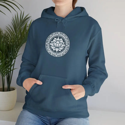 Mandala Heavy Blend™ Hooded Sweatshirt - Indigo Blue / S - Hoodie