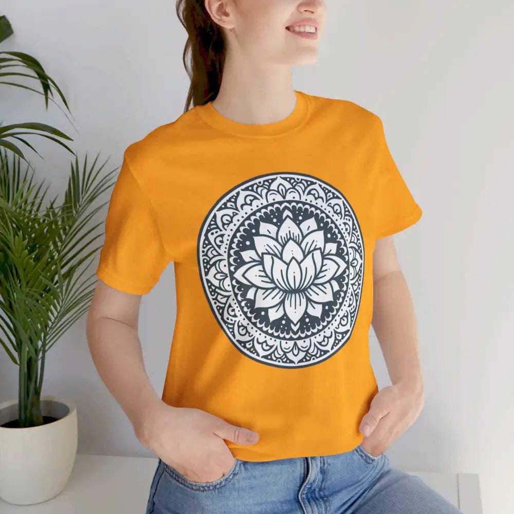 Mandala Lotus Unisex Jersey Short Sleeve Yoga Tee - T-Shirt