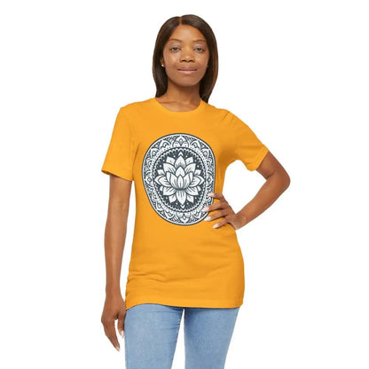 Mandala Lotus Unisex Jersey Short Sleeve Yoga Tee - T-Shirt