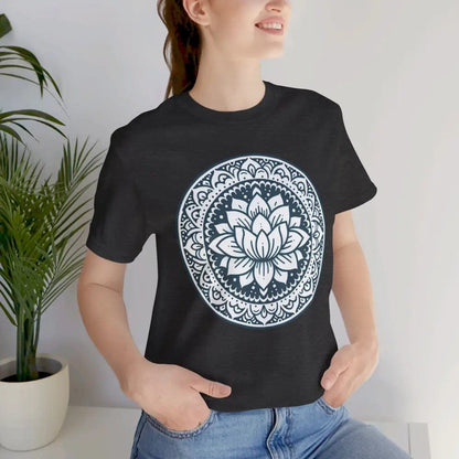 Mandala Lotus Unisex Jersey Short Sleeve Yoga Tee - T-Shirt