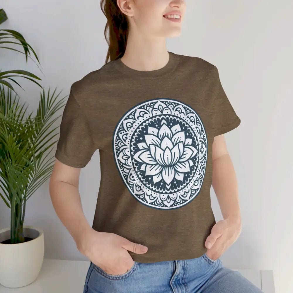 Mandala Lotus Unisex Jersey Short Sleeve Yoga Tee - T-Shirt