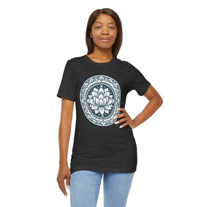 Mandala Lotus Unisex Jersey Short Sleeve Yoga Tee - T-Shirt