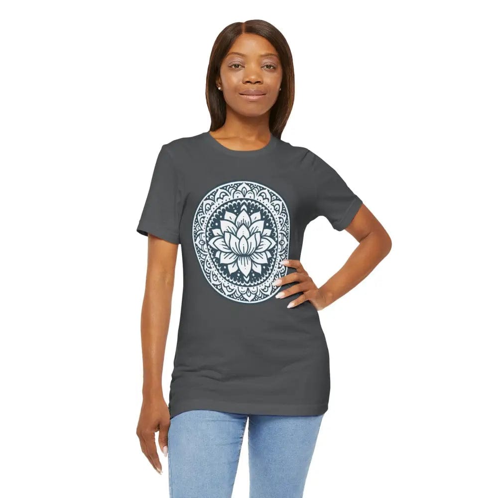 Mandala Lotus Unisex Jersey Short Sleeve Yoga Tee - T-Shirt