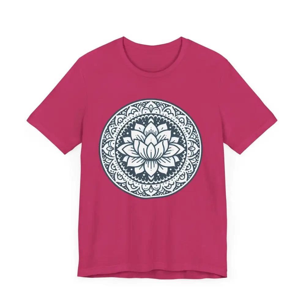 Mandala Lotus Unisex Jersey Short Sleeve Yoga Tee - T-Shirt