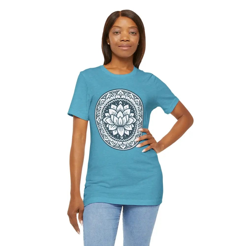 Mandala Lotus Unisex Jersey Short Sleeve Yoga Tee - T-Shirt