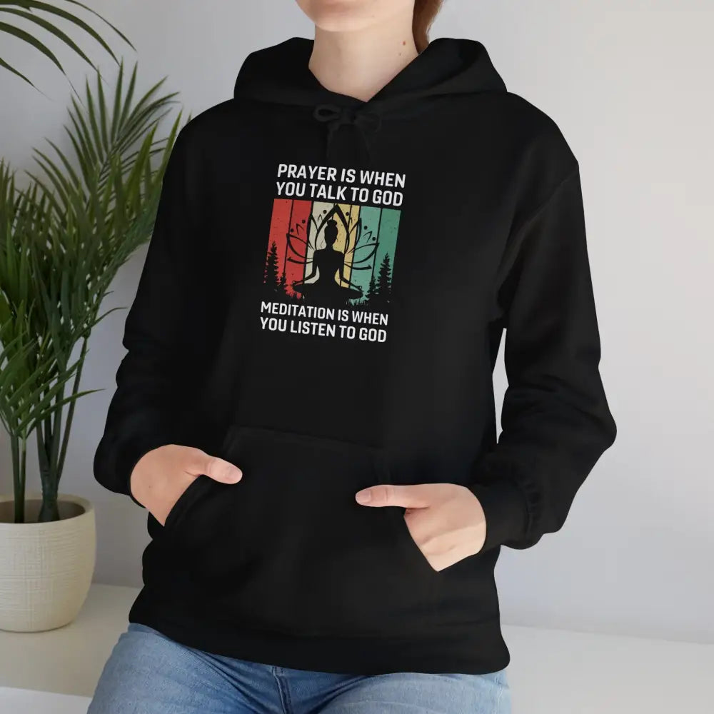 Meditation is...Unisex Heavy Blend™ Hooded Sweatshirt - Black / S - Hoodie