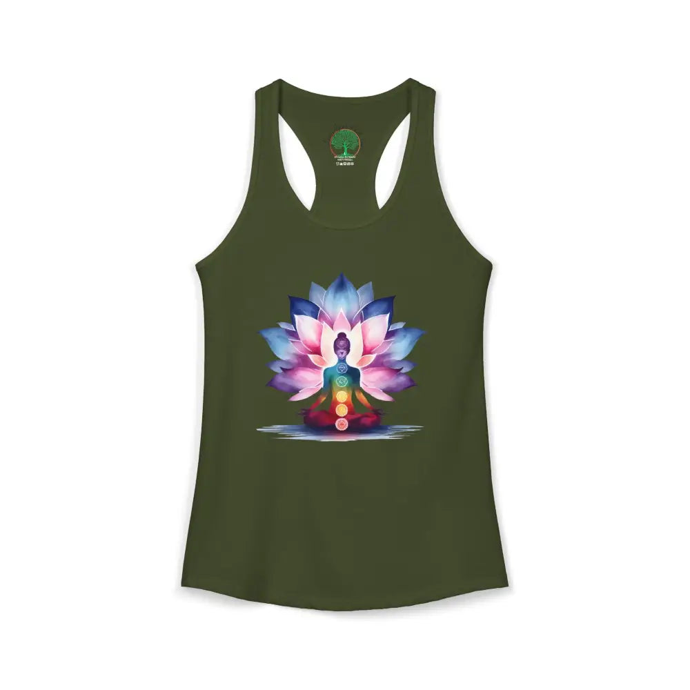 Meditative States Women’s Active Wear Tank - XS / Solid Military Green - Tank Top