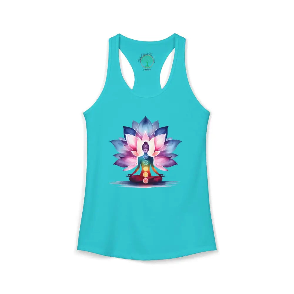 Meditative States Women’s Active Wear Tank - XS / Solid Tahiti Blue - Tank Top