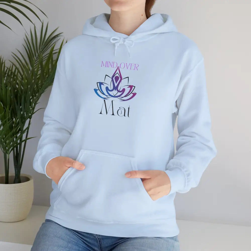 Mind Over Mat Unisex Heavy Blend™ Hooded Sweatshirt - Light Blue / S - Hoodie