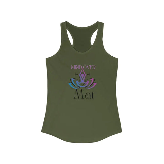 Mind Over Mat Women’s Ideal Racerback Tank - Solid Military Green / XS - Tank Top