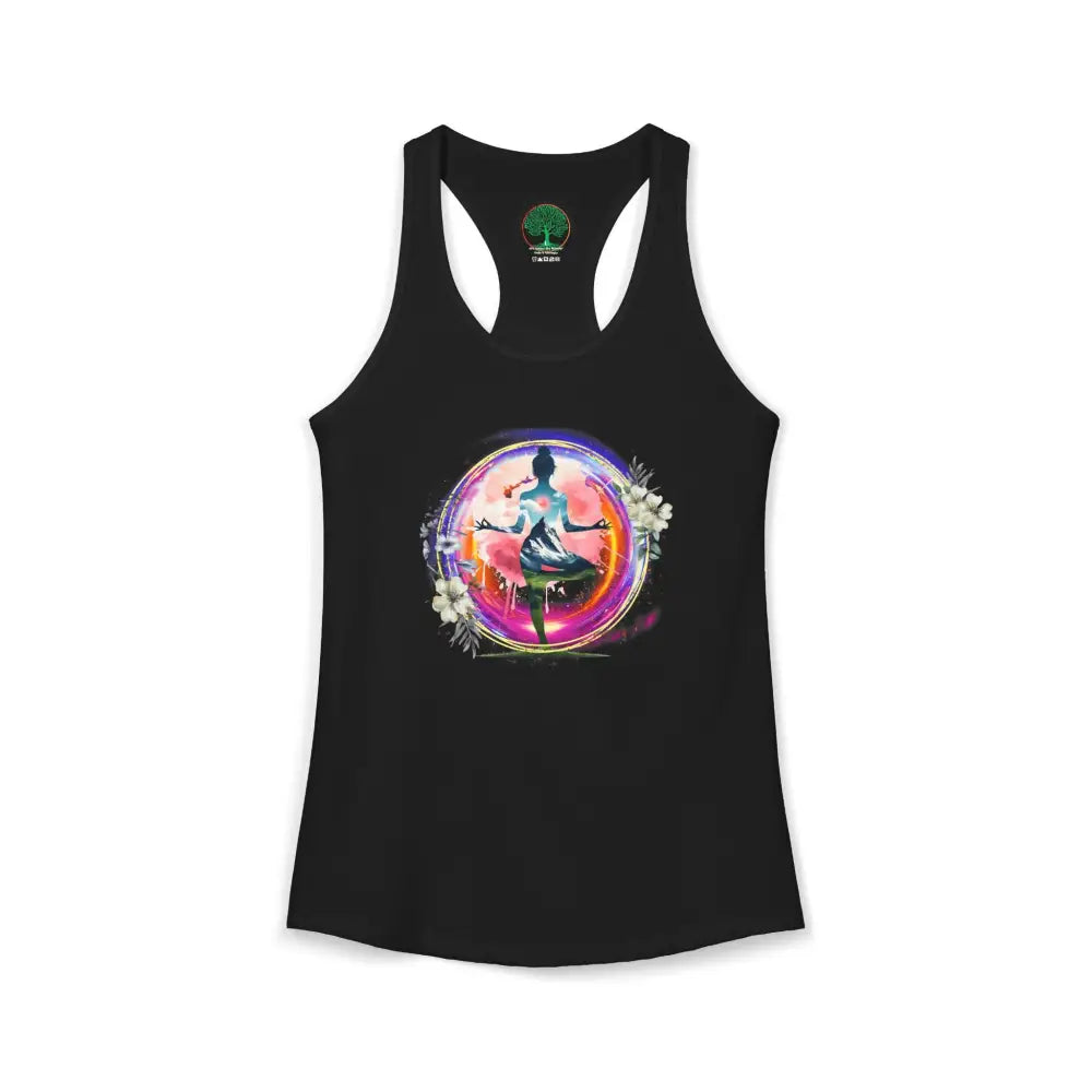 Mountain Within Yoga Racerback Tank - XS / Solid Black - Tank Top