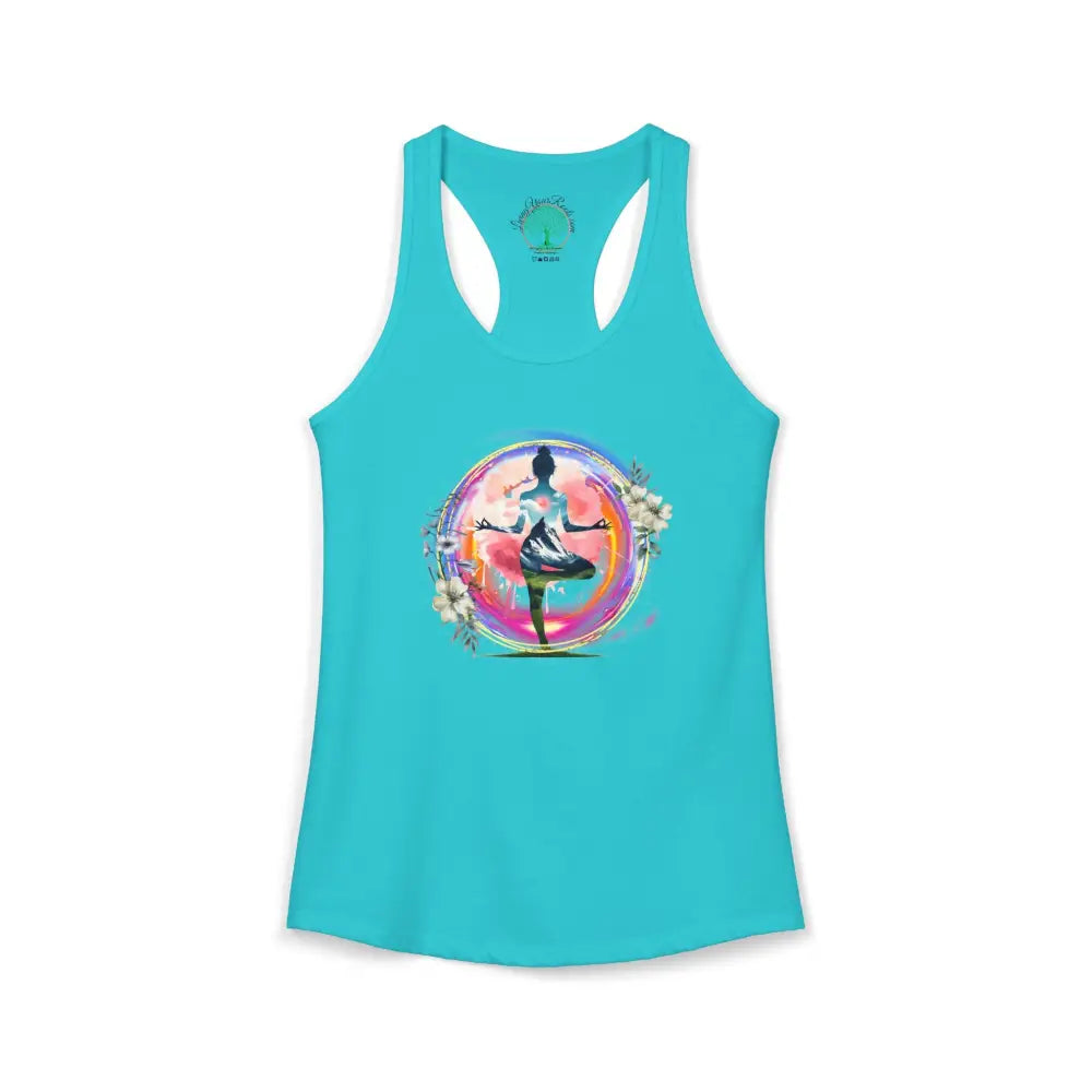 Mountain Within Yoga Racerback Tank - XS / Solid Tahiti Blue - Tank Top