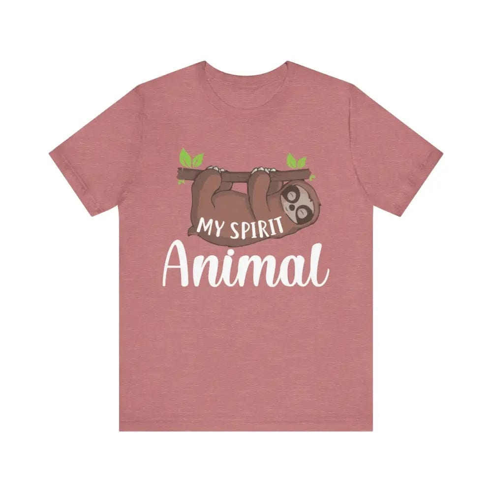 My Spirit Animal Unisex Jersey Short Sleeve Yoga Tee - Heather Mauve / S - T-Shirt